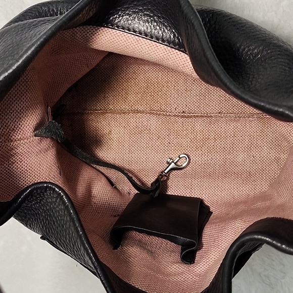 Dooney&Bourke YK2 Pebble Grain Small Logo Lock  Leather Hobo/ Shoulde Bag - Picture 9 of 16